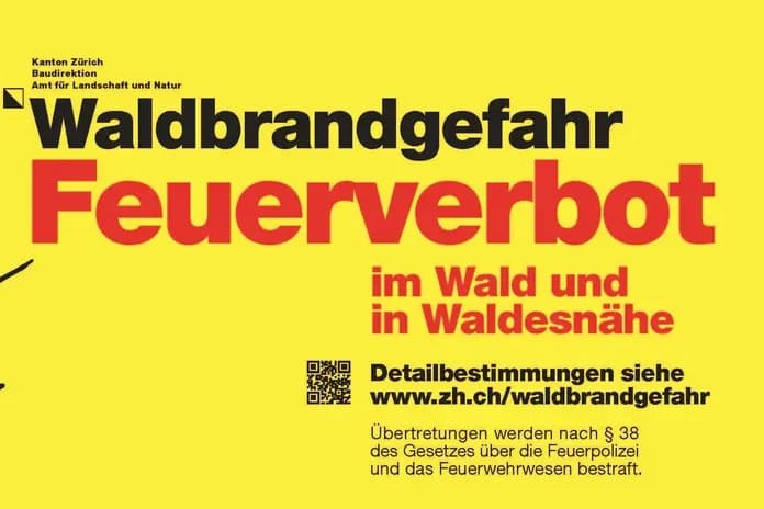 Grillieren ist nur im Siedlungsgebiet erlaubt, nicht aber im Wald.