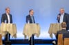 Markus Bürgi (links) und Felix Keller (rechts) erklärten ihre Motivation, Stadtpräsident von Adliswil zu werden. In der…
