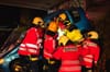 Rettungsübung auf der Sihltalstrasse