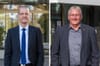 Markus Bürgi (links) und Felix Keller (rechts) wollen die Nachfolge des aktuellen Stadtpräsidenten Farid Zeroual antreten