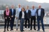 Der neue Stadtrat Adliswil (v.l.n.r.): Christine Preisig (parteilos), Mario Senn (FDP), Markus Bürgi (FDP, Stadtpräsident)…