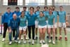 Stehend v.l.: Niklas Kramer, Felix Schütt, Andreas Zbinden, Ezra Cunningham, Patrick Zbinden, Yanis Gaudin, Anton Kaisti…