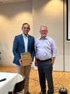 Rolf Schweizer (rechts) bedankt sich bei Saurabh Kapoor für das referat über Metafuels.