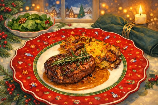 Das Pfefferfilet mit Kartoffel-Pilz-Talern ist in 30 bis 40 Minuten zubereitet.