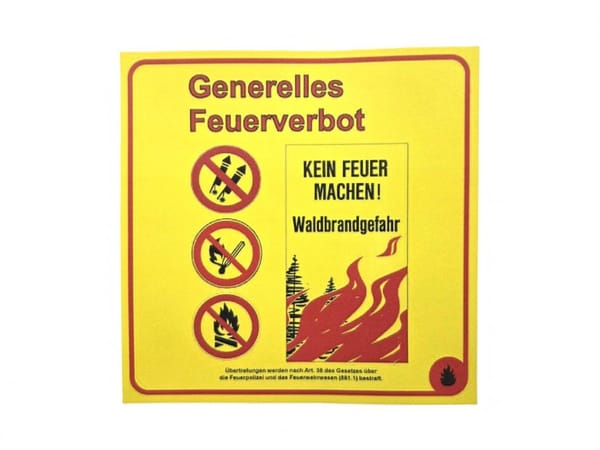 Weder Feuerwerke noch Feuer sind ab Donnerstag erlaubt.