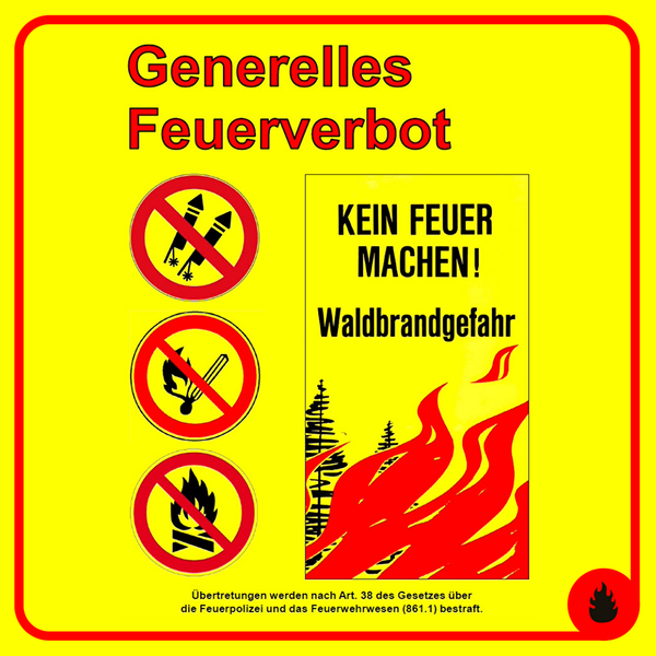 Feuern ist in der Region weiterhin verboten.