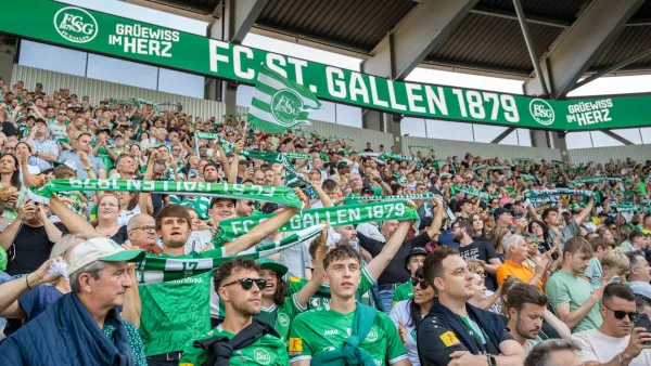 Die St. Gallen-Fans wollen ihre Mannschaft auch in Thalwil anfeuern.