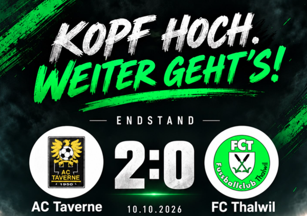 Nach der Niederlage im Tessin konzentriert sich die 1. Mannschaft des FC Thalwil nun auf das Cup-Spiel von kommendem Samstag.